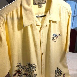 Palm Island Men's shirt - Large - Embroidered Island scenes